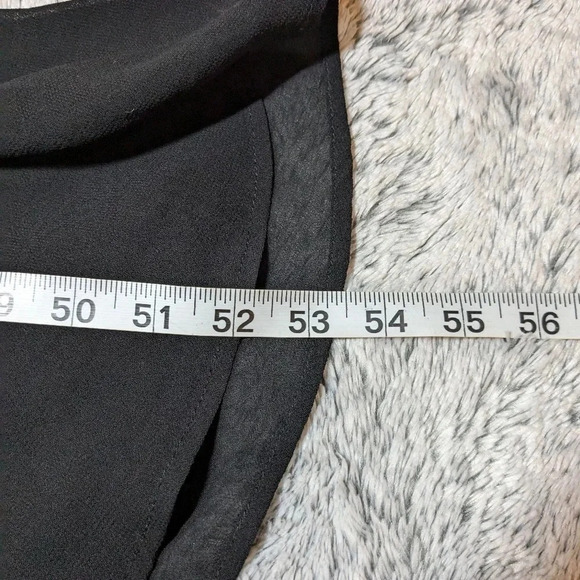 Ali Golden Dress Fitted Bodice Black Georgette Midi Large - Picture 8 of 10